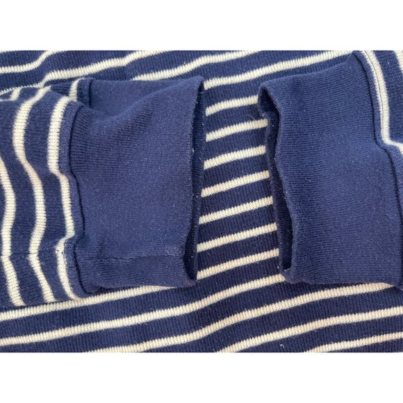 Club Room Navy/White Striped Half-Zip Pullover Sweater XL 60% Cotton 40% Poly - Picture 9 of 9